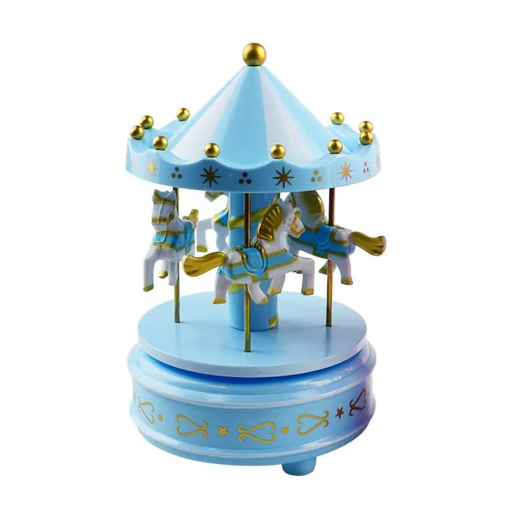 Carrousel Music Box Rotatif à 4 Chevaux Classique Melody - Décoration - صورة 5