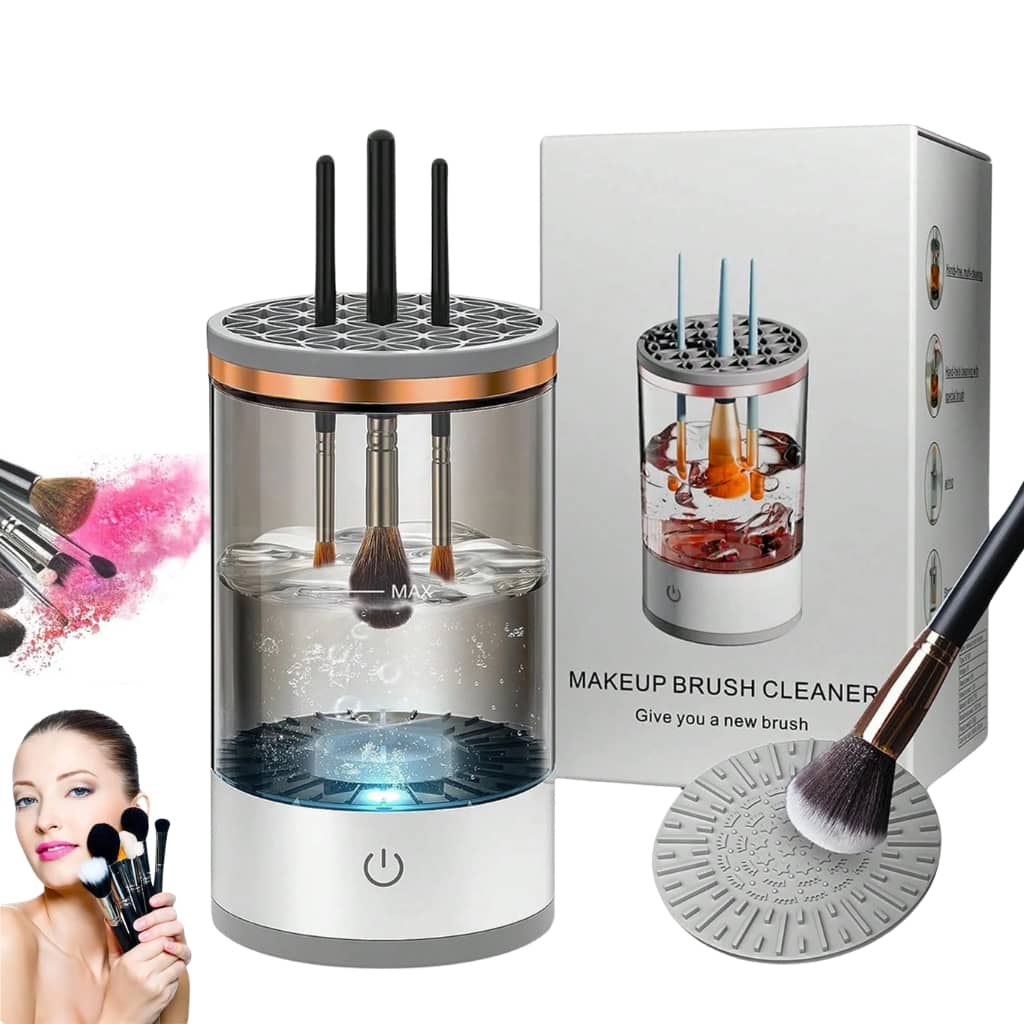 Machine de nettoyage de pinceaux maquillage électrique portable 3en1 - منظف ​​ومجفف فرش المكياج الأوتوماتيكي - Soins et Beauté - صورة 2