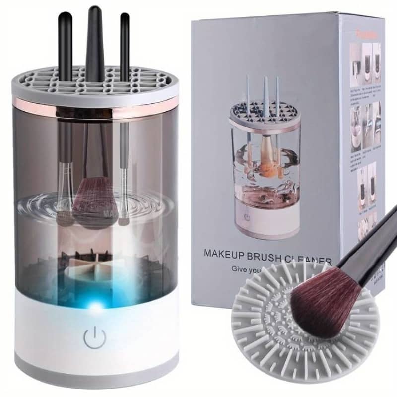 Machine de nettoyage de pinceaux maquillage électrique portable 3en1 - منظف ​​ومجفف فرش المكياج الأوتوماتيكي - Soins et Beauté - صورة 6