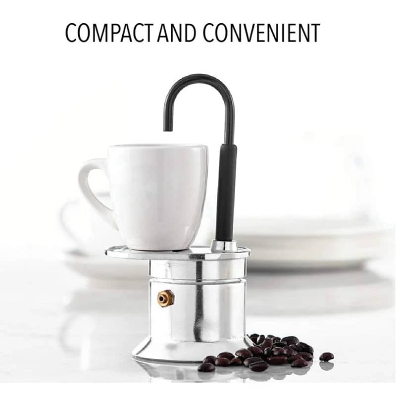 Cafetière Italienne Moka à Tube en Alliage d'Aluminium 50ml - ماكينة صنع قهوة الموكا الإيطالية بأنبوب من سبائك الألومنيوم - Maison - صورة 2