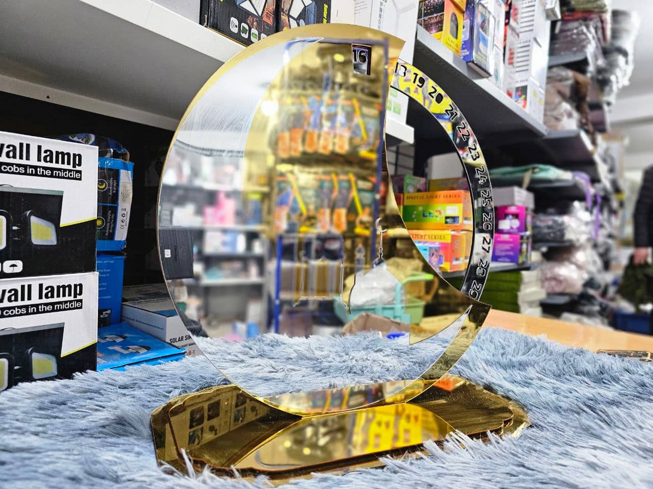 Calendrier rotatif pour compte à rebours du Ramadan , En acrylique effet miroir Grand Format ديكور رزنامة شهر رمضان حجم كبير ذهبي - Décoration - صورة 8
