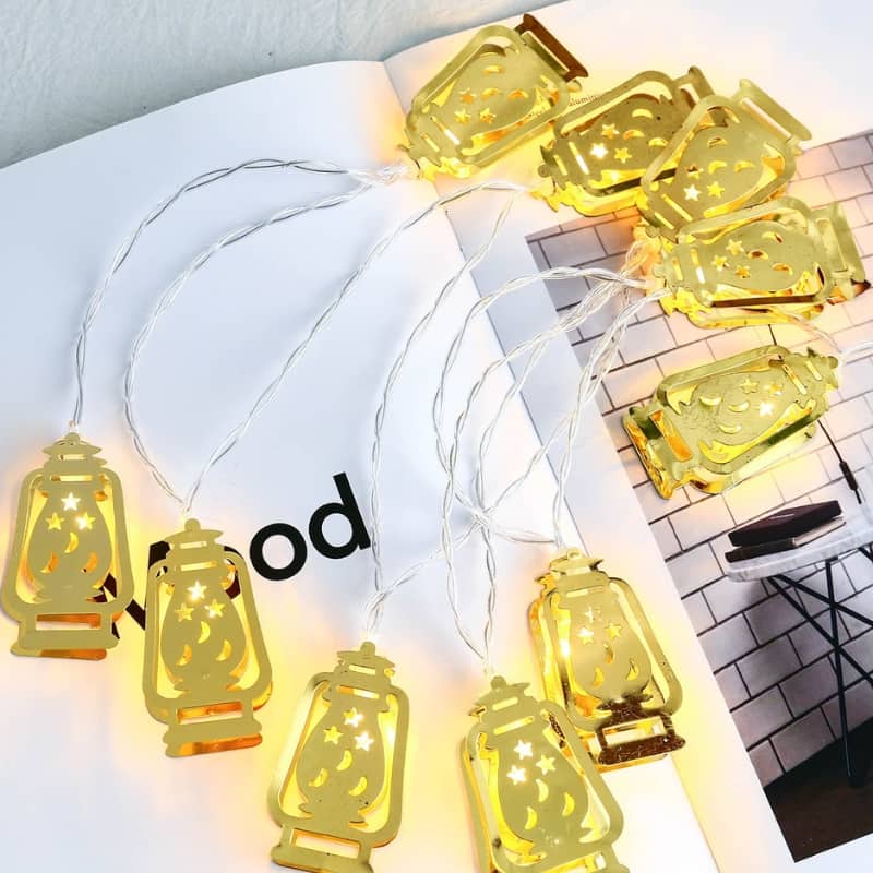 Guirlande lumineuse Fawanis de Ramadan 1.6 M / 10PCS  - أضواء زينة رمضانية من فوانيس - Décoration - صورة 2