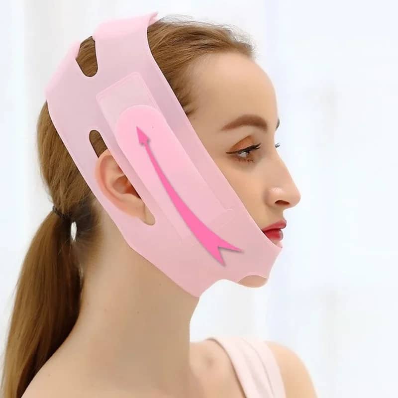 Masque facial en Silicone Nano en forme de V, Bandage pour réduire le Double menton, joue, cou, amincissant, Anti-rides - Soins et Beauté - صورة 2