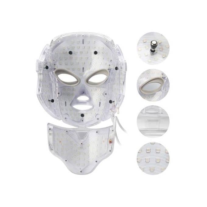 Masque facial photonique LED rajeunissement de la peau, thérapie des rides, 7 couleurs Visage Cou - Soins et Beauté - صورة 5