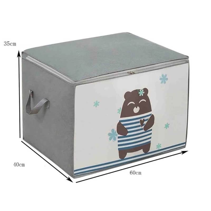 Pack 2 Sac de rangement Pliable pour vêtements à motifs de dessins animés Grande capacité - طقم2 قطع حقيبة تخزين ذات سعة كبيرة لللحاف والملابس - Maison - صورة 9