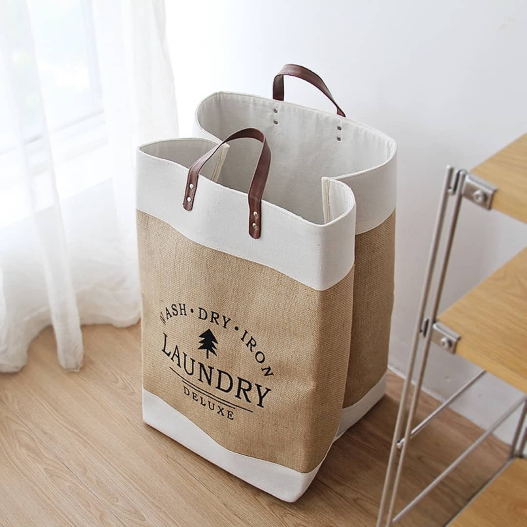 Grand panier à linge pliable en tissu domestique, rangement pour vêtements et jouets, grande capacité - Maison - صورة 2