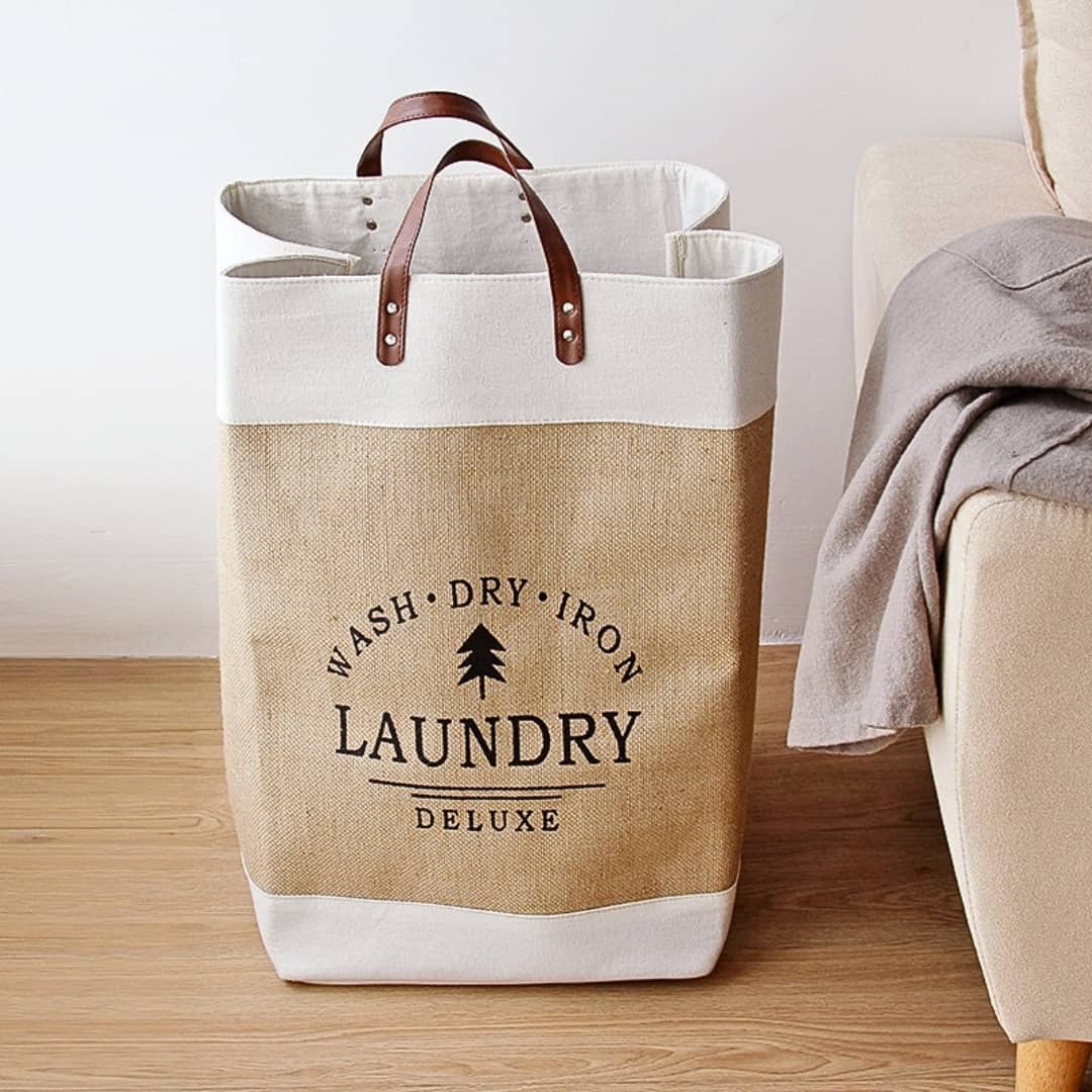 Grand panier à linge pliable en tissu domestique, rangement pour vêtements et jouets, grande capacité - Maison - صورة 3