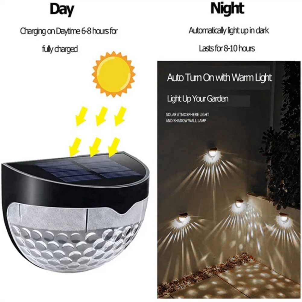 Pack 4 Lampes solaires pour clôture imperméable IP65 – مصابيح الإنارة الخارجية - Électronique - صورة 7