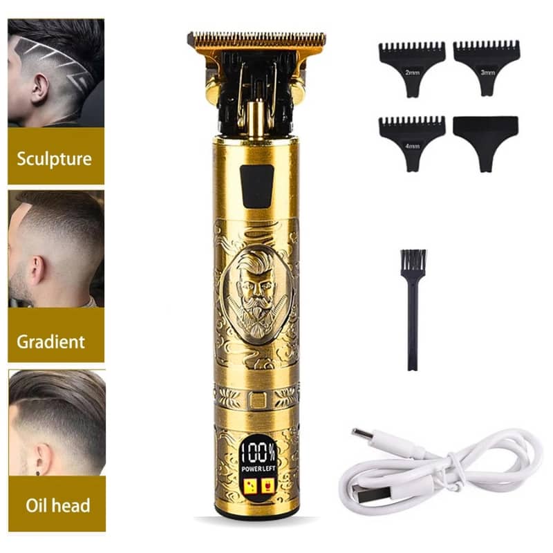 Tondeuse à cheveux professionnelle Zéro absolu , Dégradé , Low fade , Style vintage avec affichage LCD