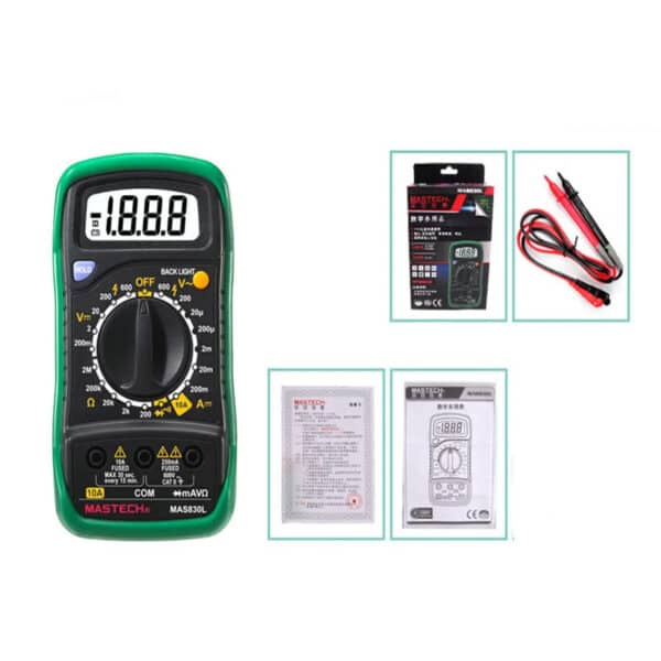 Multimètre numérique de poche Biens 830L, testeur de tension AC/DC MASTECH-MAS830L - Outillage et Bricolage - صورة 4