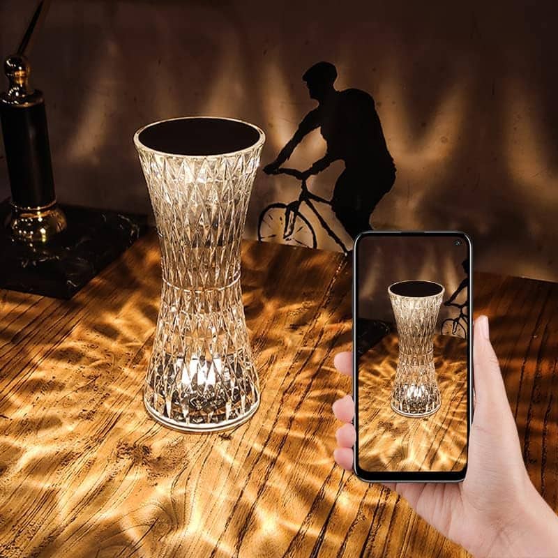 lampe de table en cristal sans fil Tactile Rgb pour chambre - Décoration - صورة 4