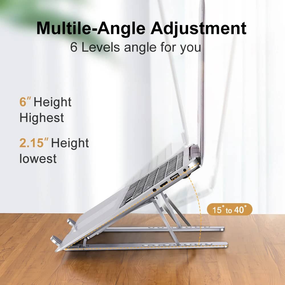 Support pliable réglable en Aluminium pour ordinateur Portable - صورة 5