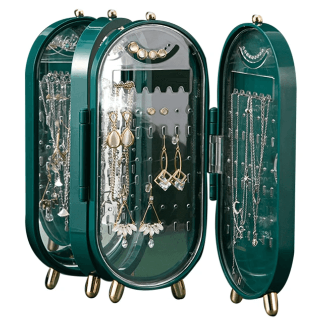 Présentoir Boîte de rangement de bijoux pliable, organisateur de boucles d’oreilles, - Soins et Beauté - صورة 3