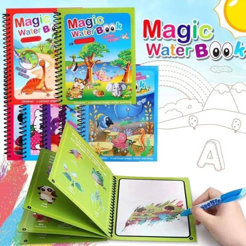 Livre De Dessin À L'eau Magique, Jouet de Coloriage Réutilisable Pour enfants - كتاب رسم الماء السحري، كتاب تلوين قابل لإعادة الاستخدام للأطفال - Jouet & Gaming - صورة 2