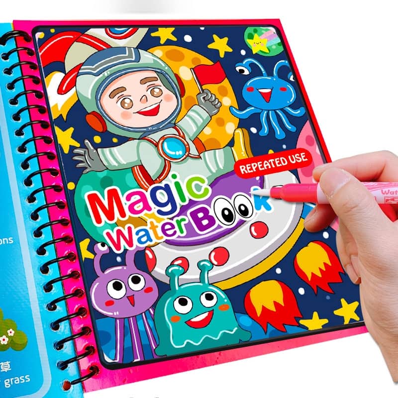 Livre De Dessin À L'eau Magique, Jouet de Coloriage Réutilisable Pour enfants - كتاب رسم الماء السحري، كتاب تلوين قابل لإعادة الاستخدام للأطفال - Jouet & Gaming - صورة 3