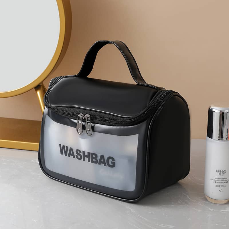 Sac cosmétique multifonctionnel pour femme Étanche Transparent - Soins et Beauté - صورة 6