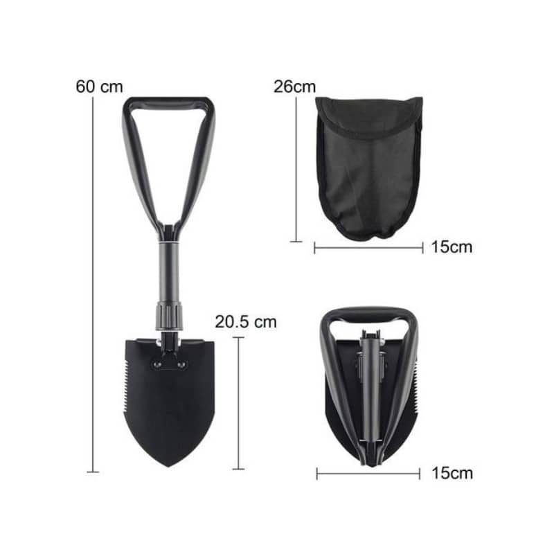 Pelle multifonction pliable avec sac de rangement ,outil de jardin , camping et urgences - Camping et Randonnée - صورة 5