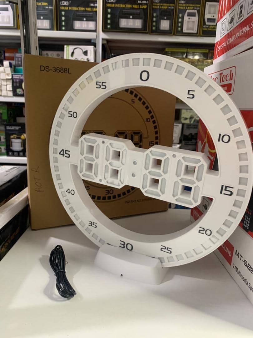 Horloge murale numérique 3D - Décoration - صورة 3