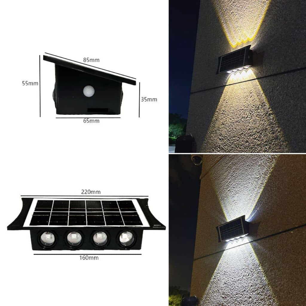 2x PCS Projecteur Solaire Étanche IP65 pour Jardin et Terrasse - Jouet & Gaming - صورة 7
