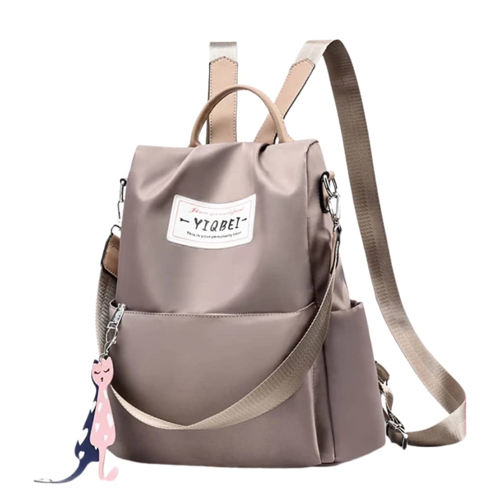 Sac à dos oxford Antivol étanche Pour Femme – Biege - Sac à dos et Mode - صورة 2