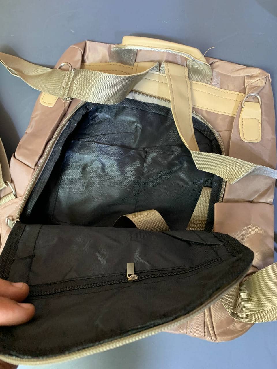 Sac à dos oxford Antivol étanche Pour Femme – Biege - Sac à dos et Mode - صورة 3
