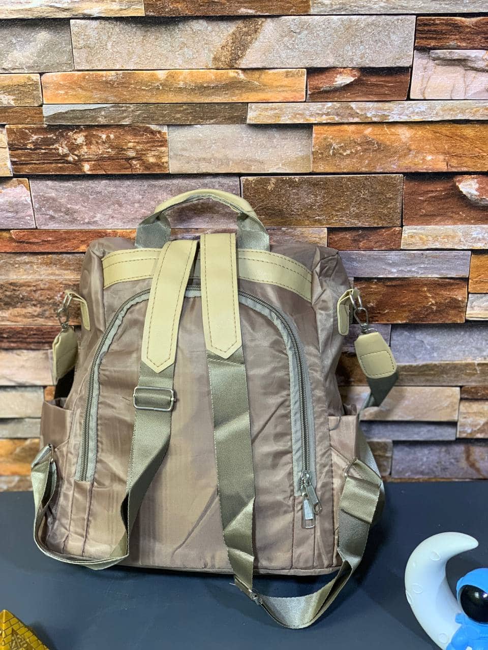 Sac à dos oxford Antivol étanche Pour Femme – Biege - Sac à dos et Mode - صورة 6