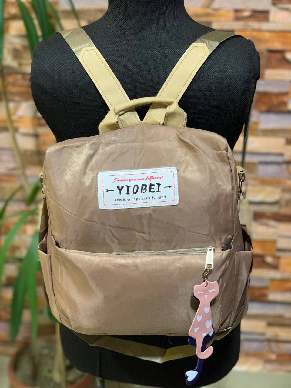 Sac à dos oxford Antivol étanche Pour Femme – Biege - Sac à dos et Mode - صورة 7
