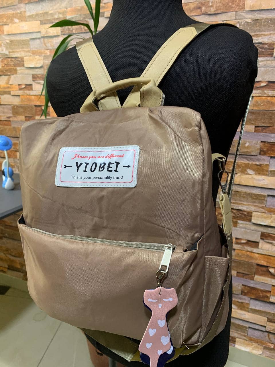 Sac à dos oxford Antivol étanche Pour Femme – Biege - Sac à dos et Mode - صورة 8