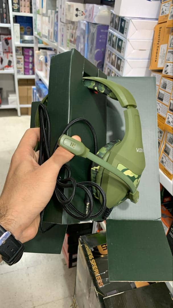 Konix Mythics Casque gaming filaire PS-400 pour console Haut-parleurs 40 mm - Microphone - Motif camouflage vert kaki - Électronique - صورة 7