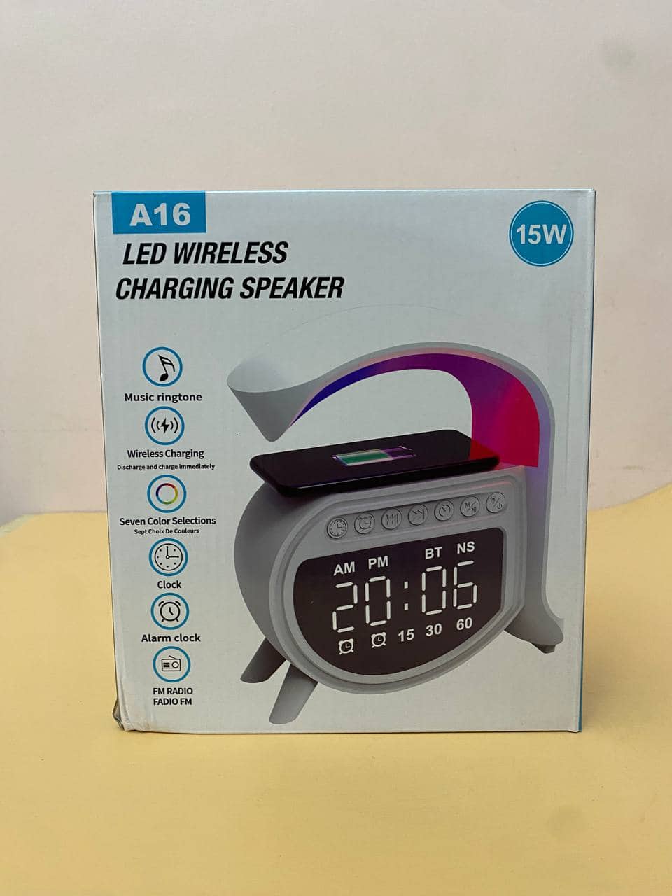 Réveil et Haut-parleur Bluetooth RGB intelligente type Big G Wireless Charger V5 - Électronique - صورة 8