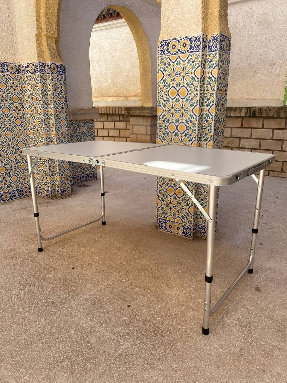 Table pliante valise Portable en métal aluminium 120 x 60 x 70 cm - Camping et Randonnée - صورة 9