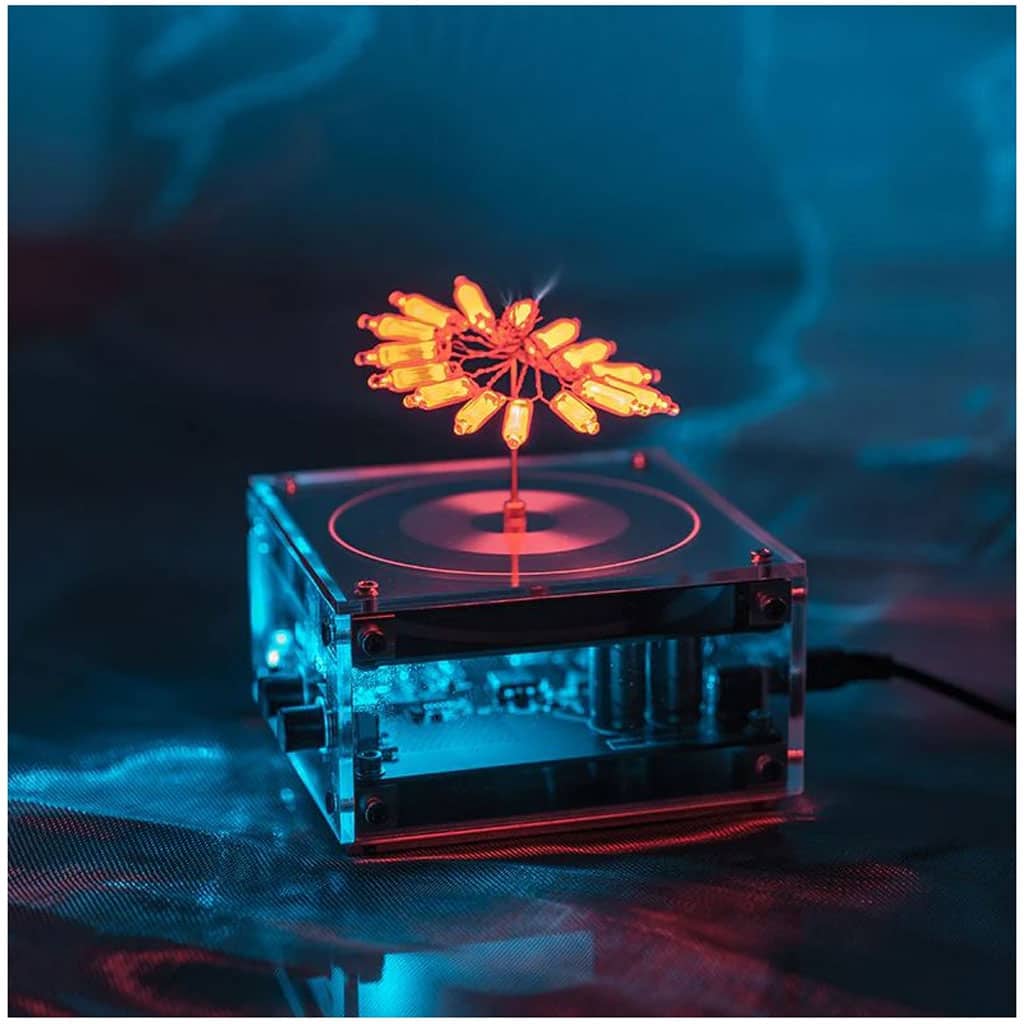 Bluetooth Mini Music Tesla Coil Kit,10 Cm Solid State Touchable Artificial Lightning - Électronique - صورة 6