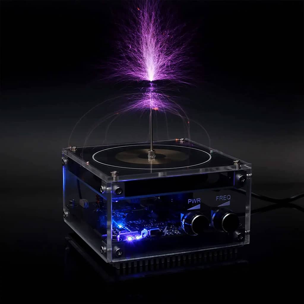 Bluetooth Mini Music Tesla Coil Kit,10 Cm Solid State Touchable Artificial Lightning - Électronique - صورة 8