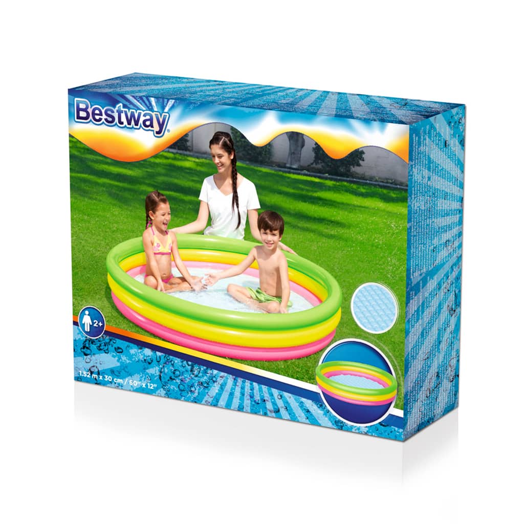 Piscine Gonflable Arc-en-Ciel 152 cm x 30 cm Bestway #51103 - Divers - صورة 5