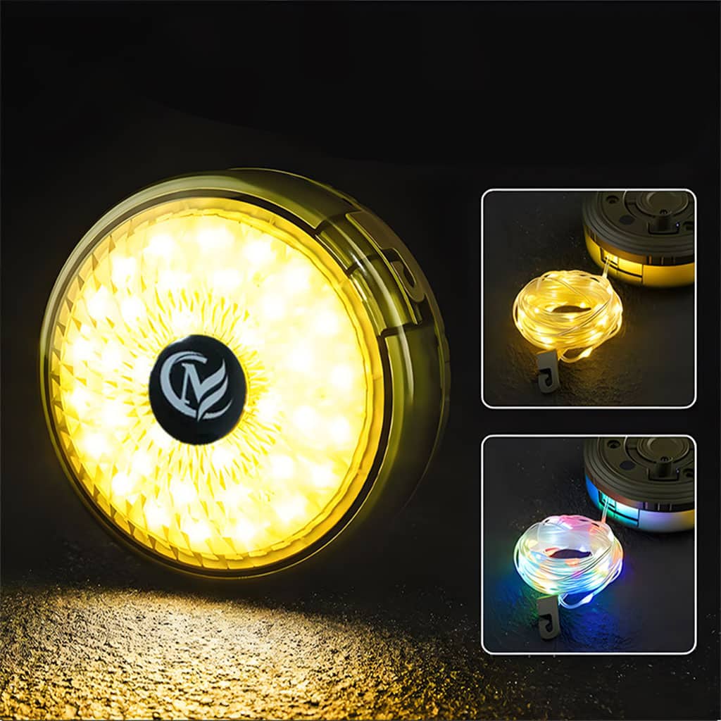Lumière de camping LED multifonctionnelle, chargeur USB, chaîne d'atmosphère colorée - Camping et Randonnée - صورة 8