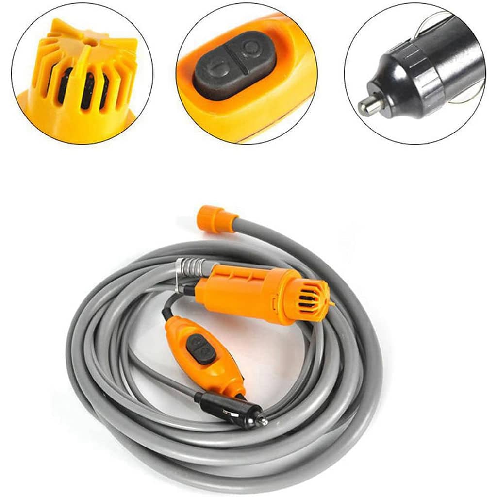 Douche extérieure Portable Camping et Plages DC 12V - Accessoires Auto/Moto - صورة 6