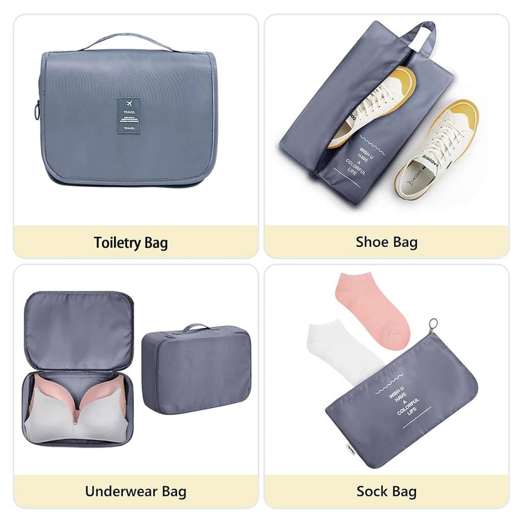 Organisateur Valise 8pcs Sac Rangement et Les Essentiels du Voyage - Soins et Beauté - صورة 4