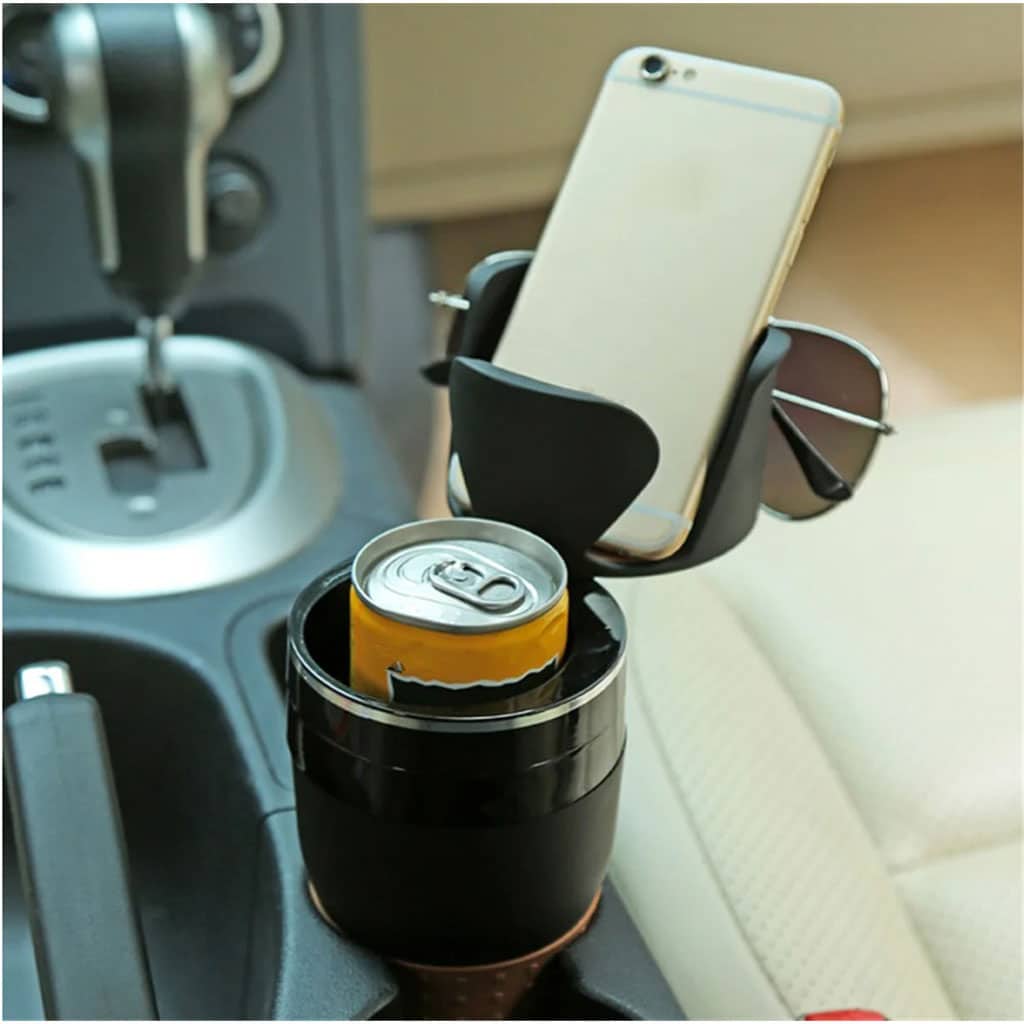 Porte-gobelet Multi intelligent réglable 5en1 pour voiture, rangement accessoires d’intérieur de voiture - Accessoires Auto/Moto - صورة 6