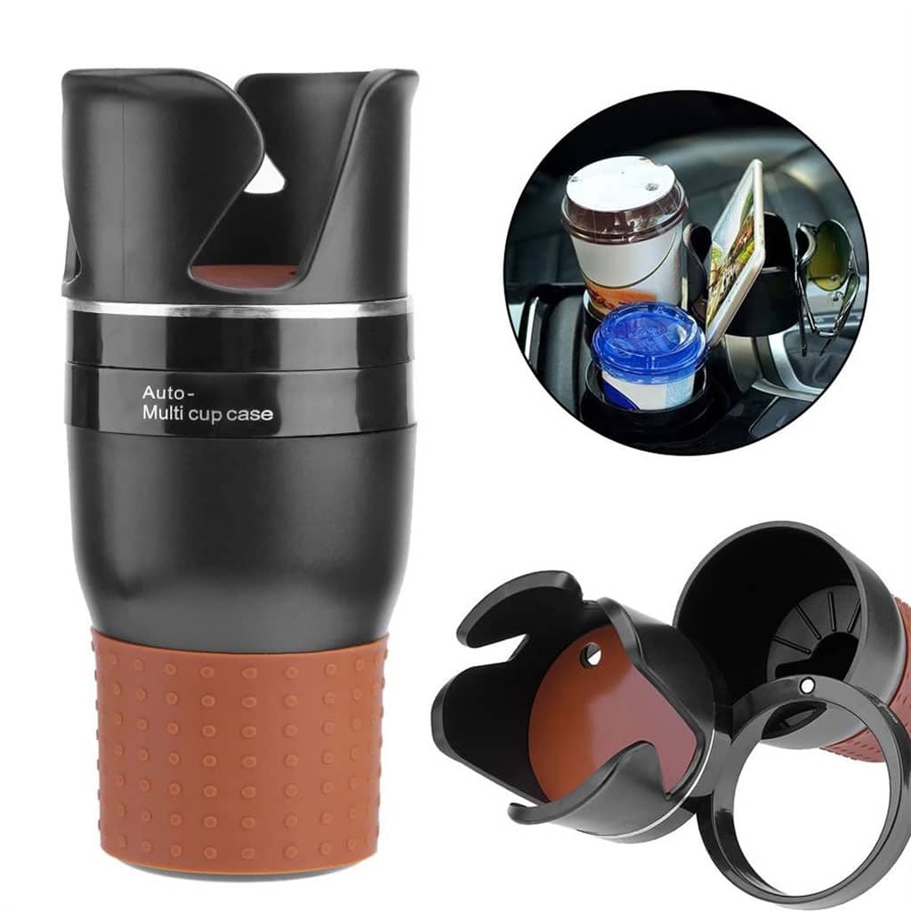 Porte-gobelet Multi intelligent réglable 5en1 pour voiture, rangement accessoires d’intérieur de voiture - Accessoires Auto/Moto - صورة 9