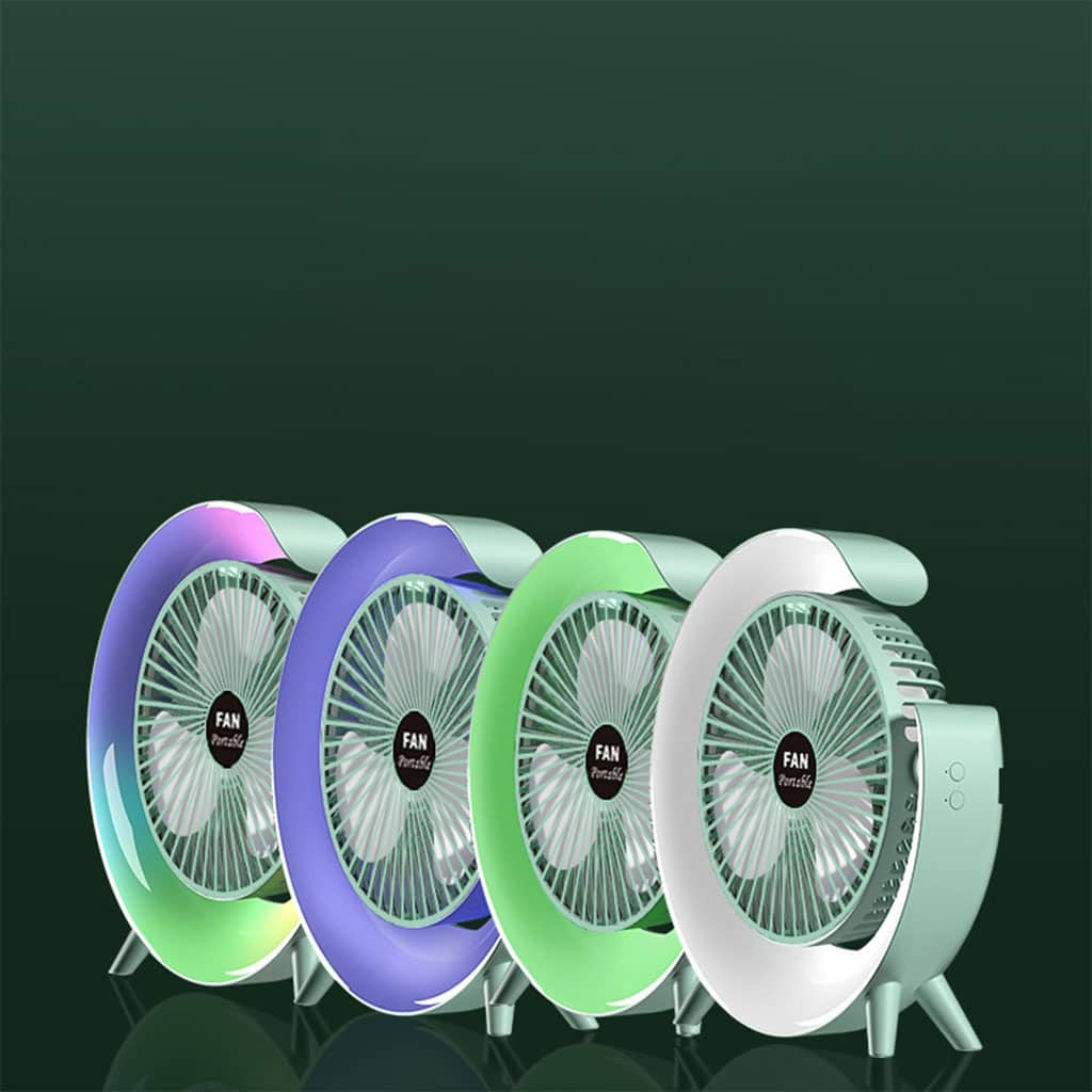 Ventilateur de table portable avec lampe G décorative à LED USB - Électronique - صورة 5
