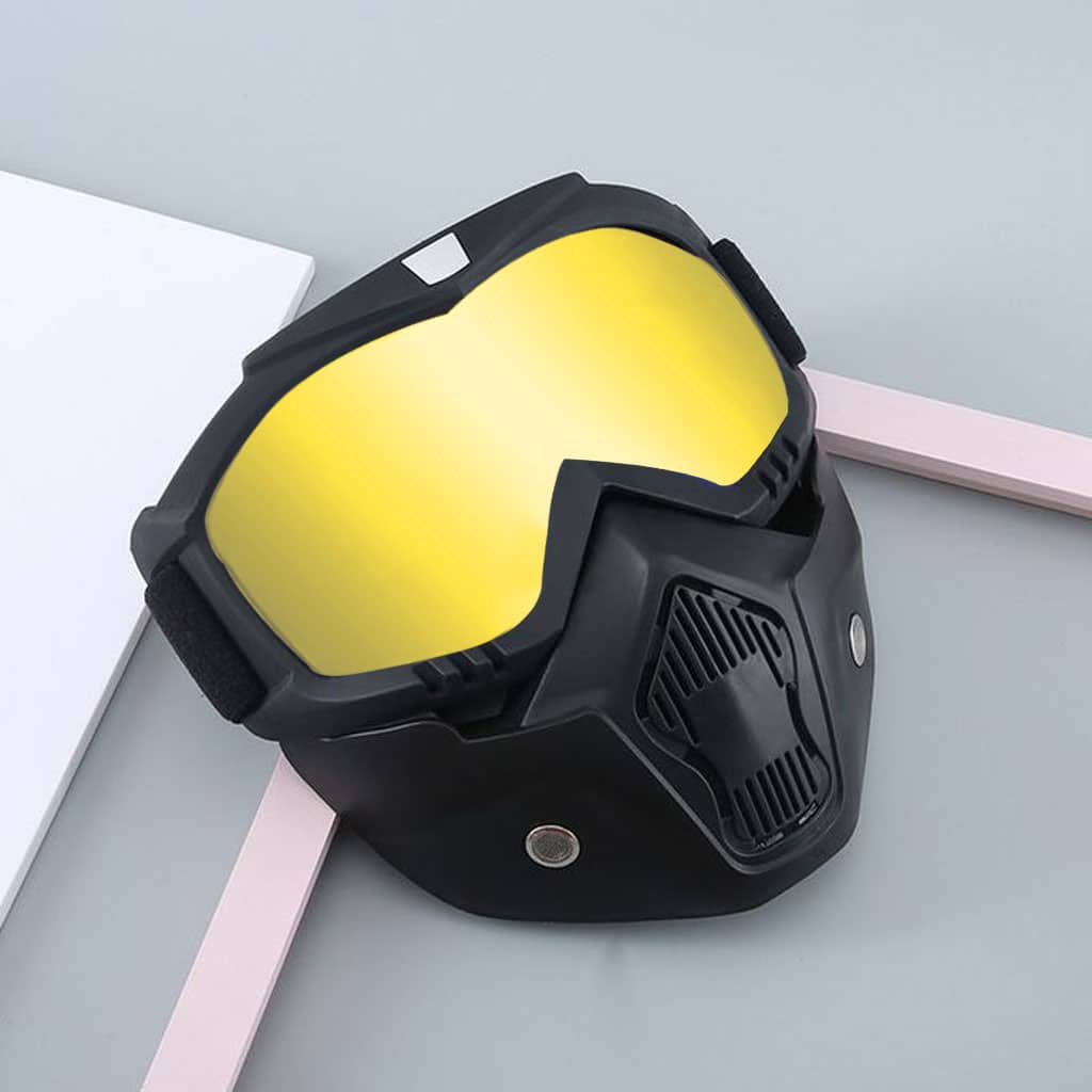 Casque Moto avec Lunettes Amovibles Coloré Anti-Bouée - Accessoires Auto/Moto - صورة 3