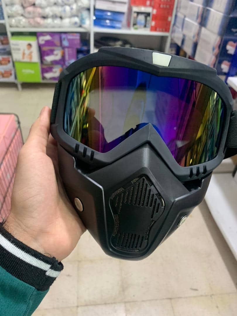 Casque Moto avec Lunettes Amovibles Coloré Anti-Bouée - Accessoires Auto/Moto - صورة 8