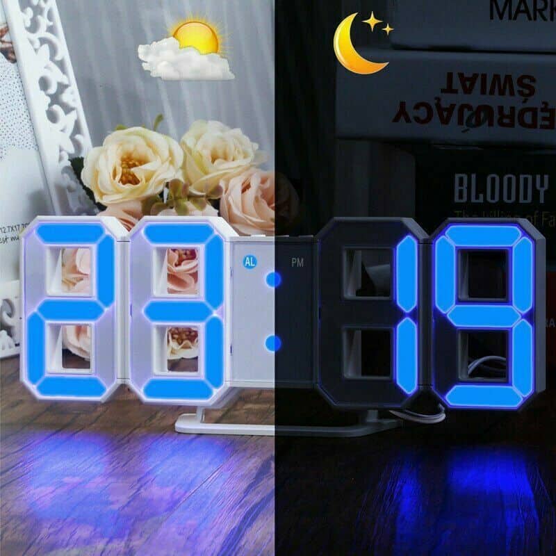 Horloge Murale numérique LED 3D - Électronique - صورة 4