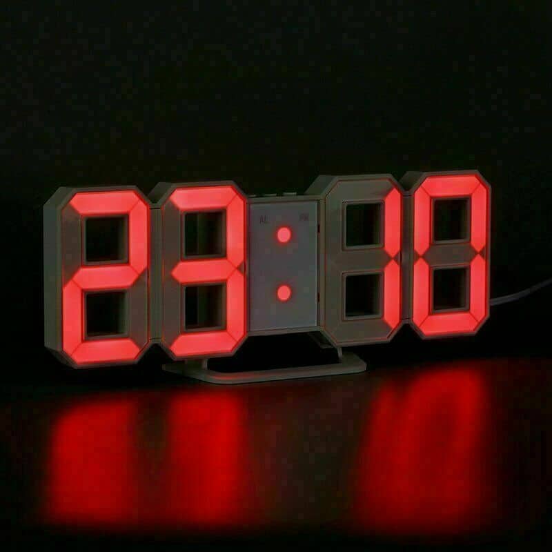 Horloge Murale numérique LED 3D - Électronique - صورة 5