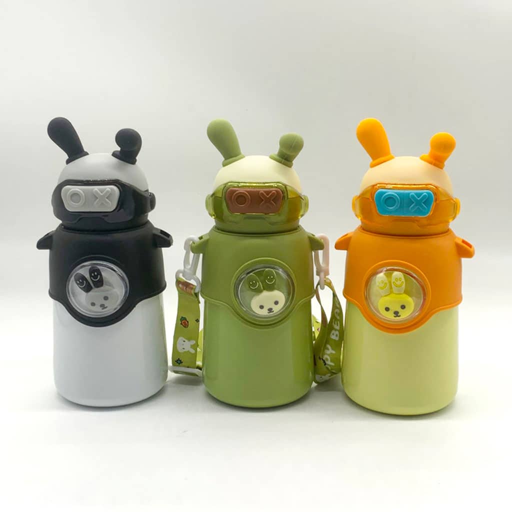 Bouteille Thermos en Acier Inoxydable 500 ml avec Paille, Motif Lapin pour Enfants - Divers - صورة 6