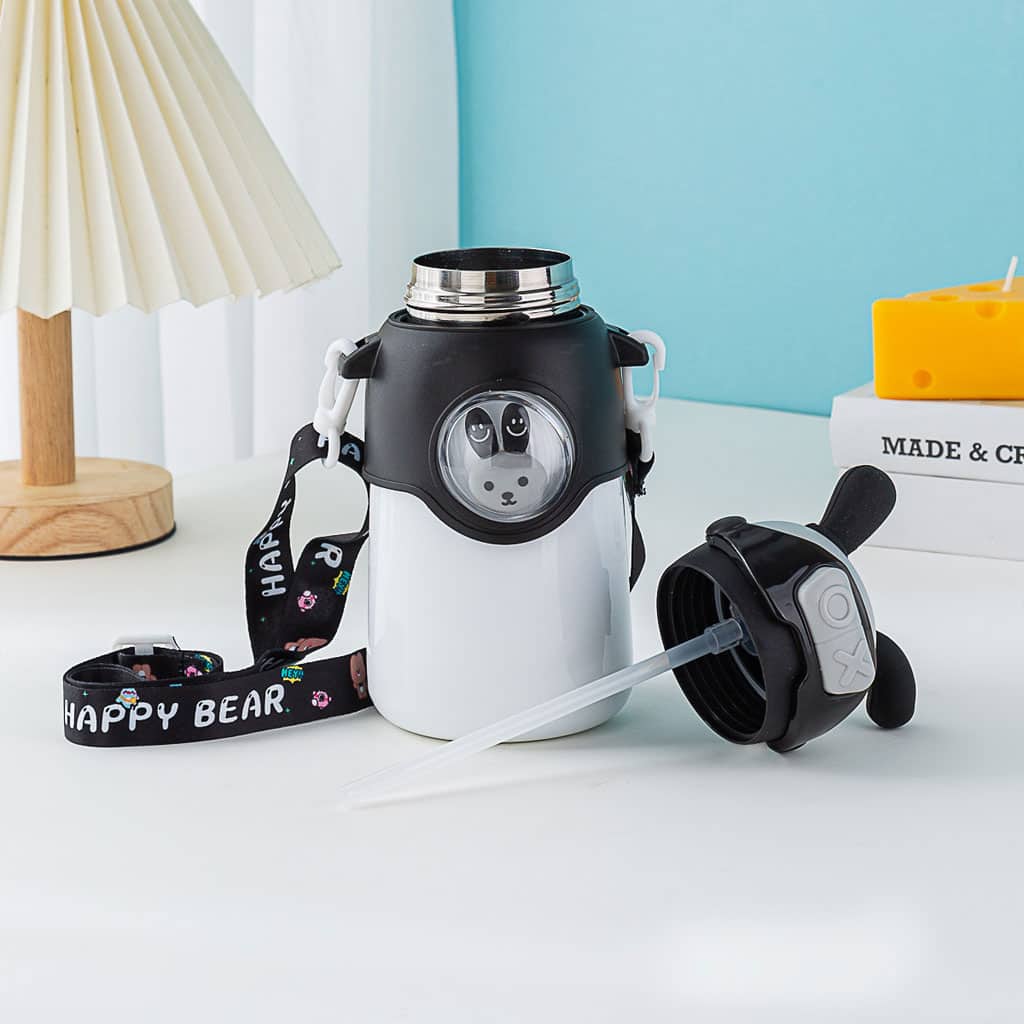 Bouteille Thermos en Acier Inoxydable 500 ml avec Paille, Motif Lapin pour Enfants - Divers - صورة 8