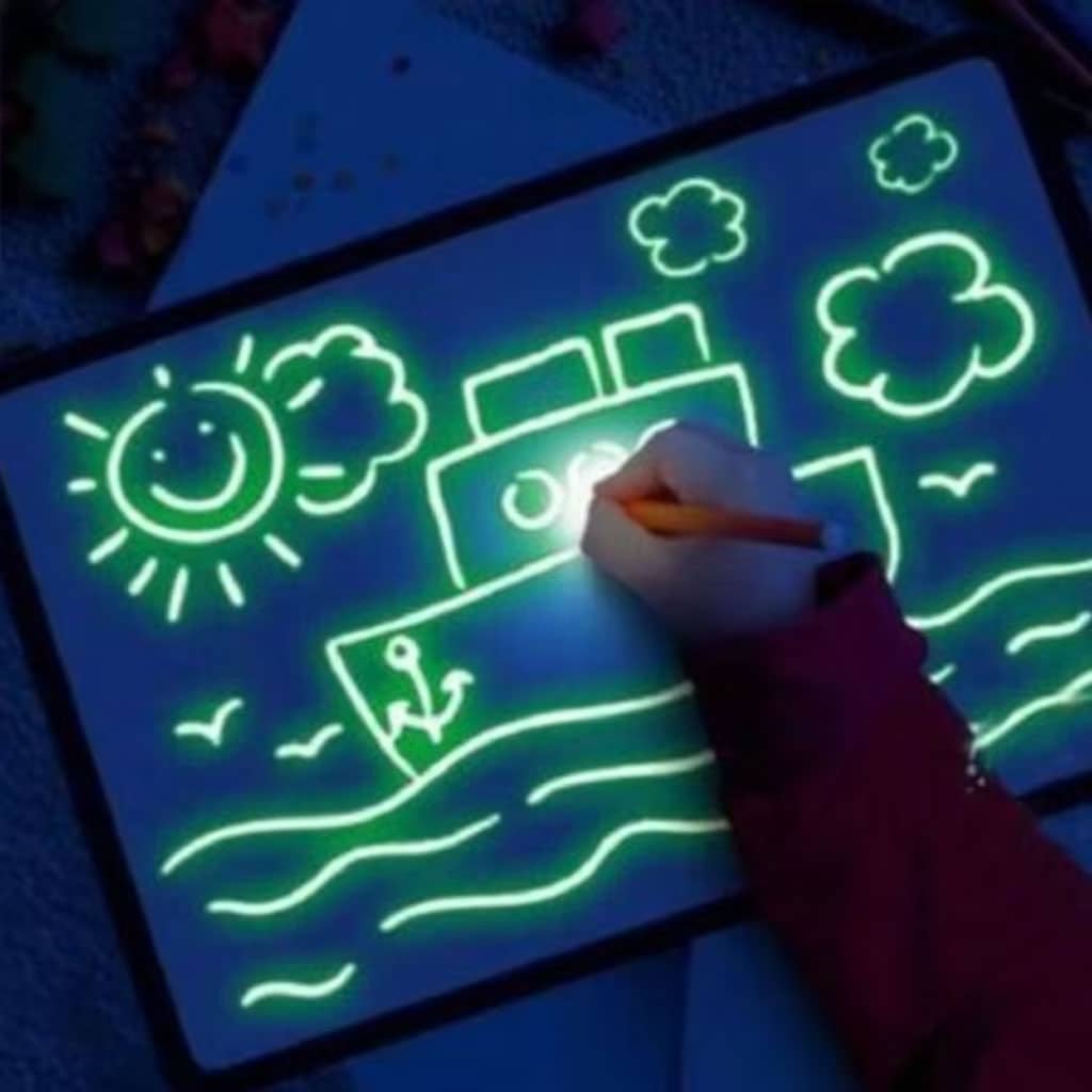 Planche à dessin graffiti lumineux pour enfants avec stylo UV - Divers - صورة 5