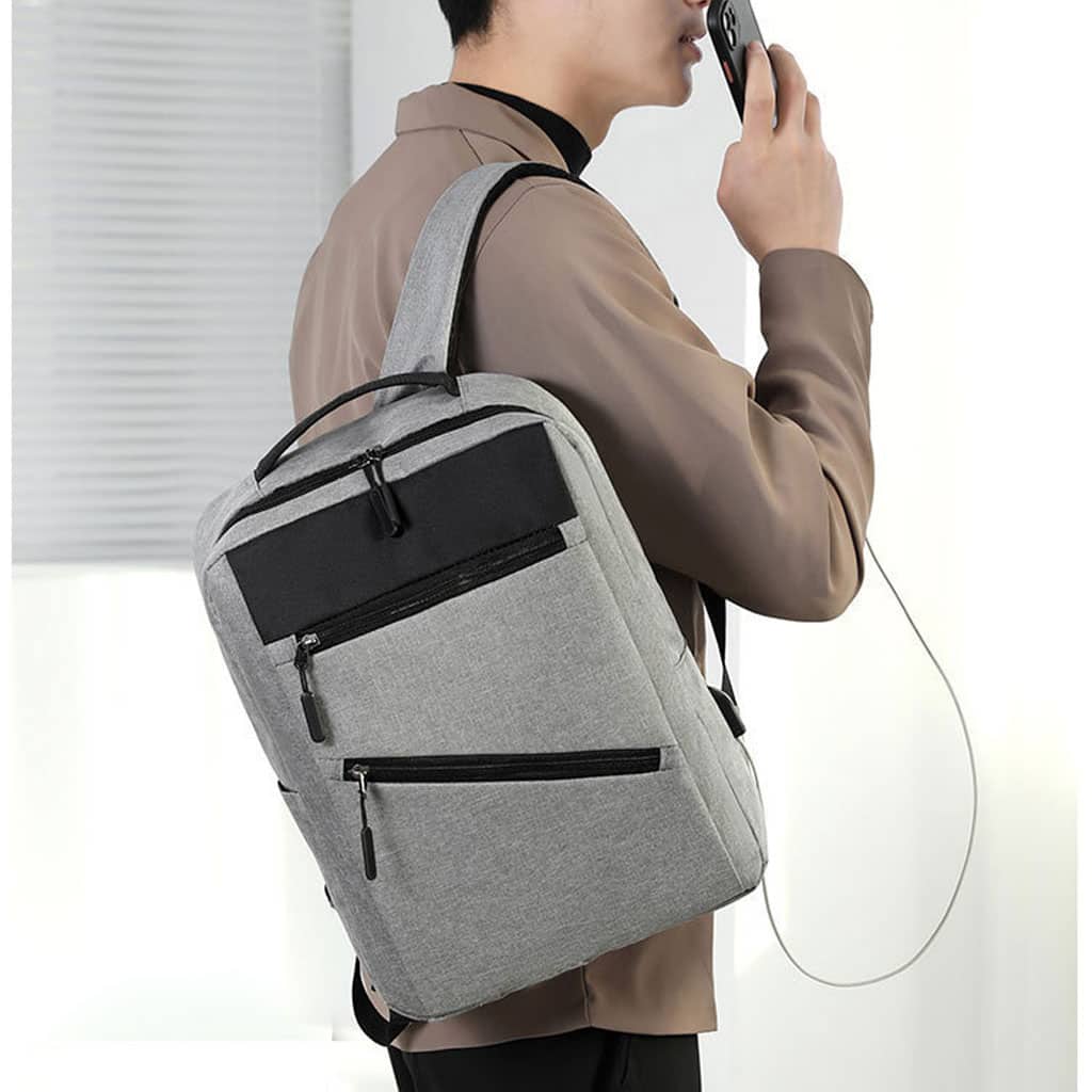 Sac à Dos de Grande Capacité pour Homme 3en1 Tendance pour Lycéens - Gris - Sac à dos et Mode - صورة 4