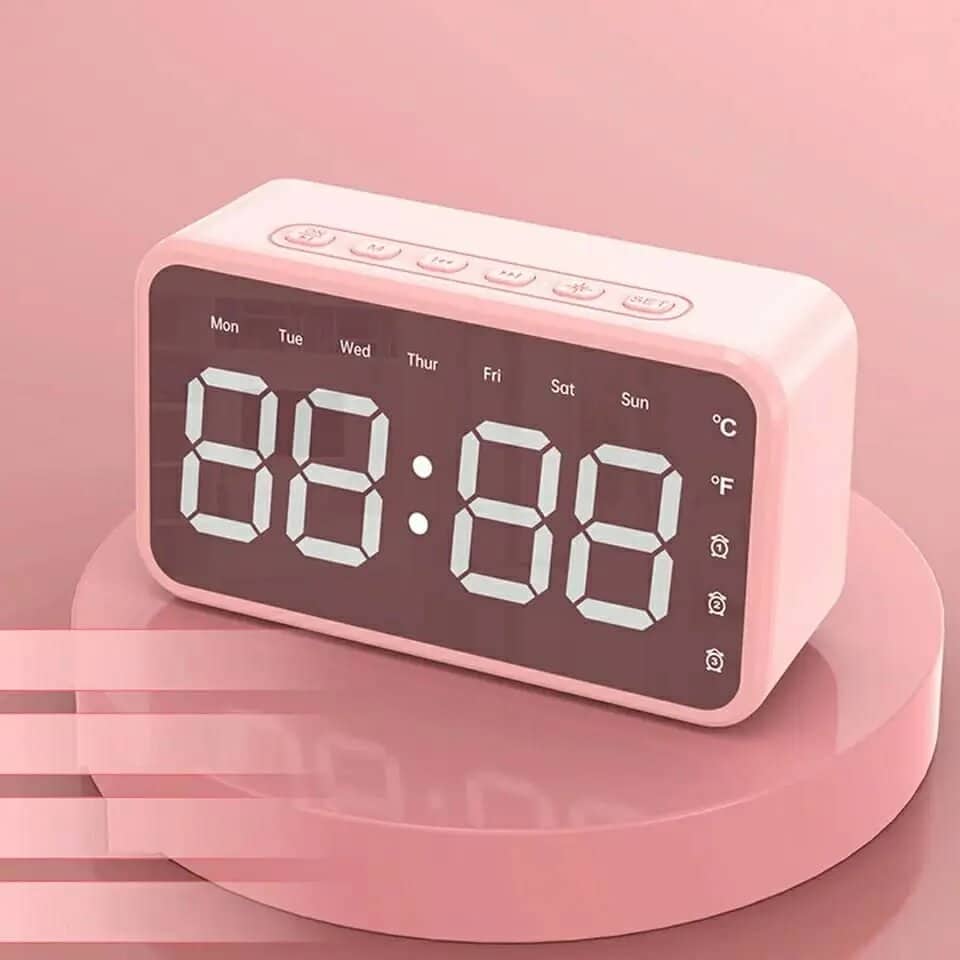 Réveil intelligente sans fil Bluetooth haut-parleur LED FM,AUX ,TF - Électronique - صورة 2