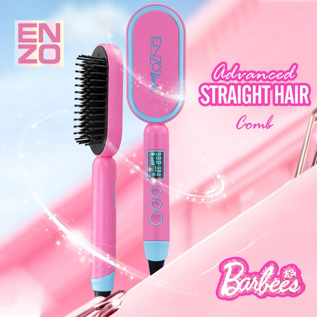 Enzo Brosse Lissante Barbie Edition Câble Rotatif 360° - Soins et Beauté - صورة 6
